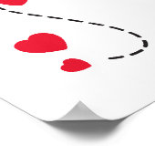 Niedlicher roter Ladybug Poster (Ecke)