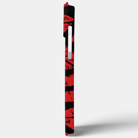 Niedlicher Roter Lipstick Kisses Kiss Lips Muster Case-Mate iPhone Hülle (Rückseite / Links)