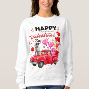 Niedlicher roter Lkw Großes Tannentag Sweatshirt