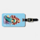 Niedlicher roter Meerjungfrau Thunder_Cove Gepäckanhänger (Vorderseite horizontal)