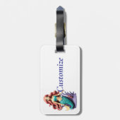 Niedlicher roter Meerjungfrau Thunder_Cove Gepäckanhänger (Rückseite vertikal)