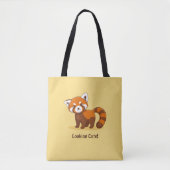 Niedlicher Roter Panda auf Gelb Tasche (Vorderseite)