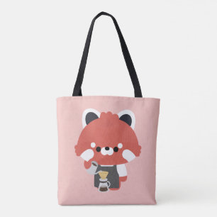 Niedlicher Roter Panda Barista Tasche