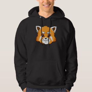 Niedlicher Roter Panda bedroht Roter Katzenbär Hoodie