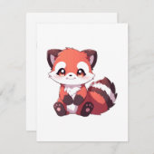 niedlicher roter Panda Begleitkarte (Vorne/Hinten)