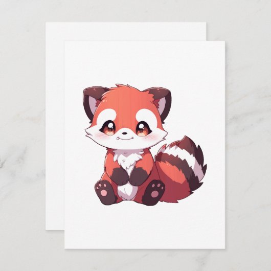 niedlicher roter Panda Begleitkarte (Vorne/Hinten)