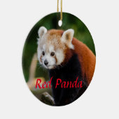 Niedlicher Roter Panda-Feuerfuchs Keramik Ornament (Rechts)