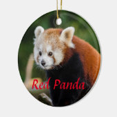Niedlicher Roter Panda-Feuerfuchs Keramik Ornament (Links)