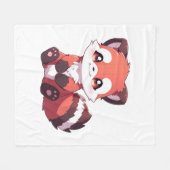 niedlicher roter Panda Fleecedecke (Vorderseite (Horizontal))