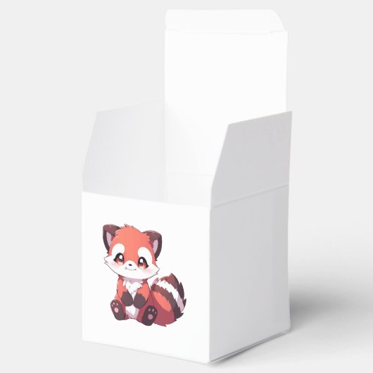 niedlicher roter Panda Geschenkschachtel (Geöffnet)