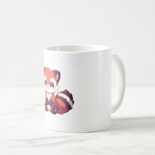 niedlicher roter Panda Kaffeetasse (VorderseiteRechts)