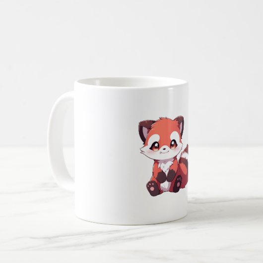 niedlicher roter Panda Kaffeetasse (Vorderseite Links)
