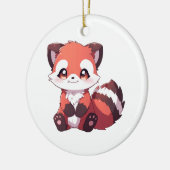 niedlicher roter Panda Keramik Ornament (Links)