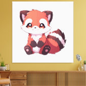 niedlicher roter Panda Leinwanddruck (Insitu (Wohnzimmer))