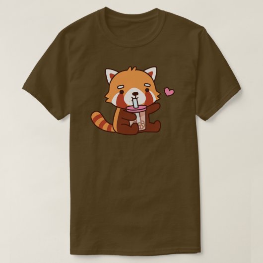 Niedlicher Roter Panda Lieben Blubble Tee (Design vorne)