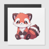 niedlicher roter Panda Magnetkarte (Vorne/Hinten)