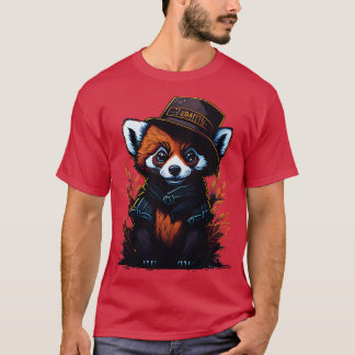 niedlicher roter Panda mit Hut 3 T-Shirt