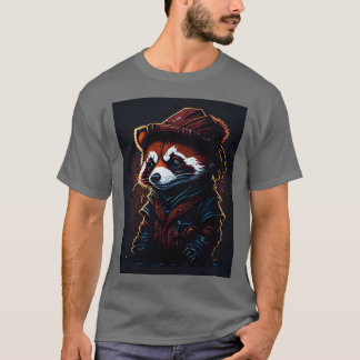 niedlicher roter Panda mit Hut T-Shirt