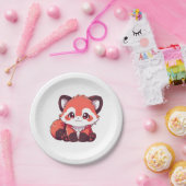 niedlicher roter Panda Pappteller (Party)