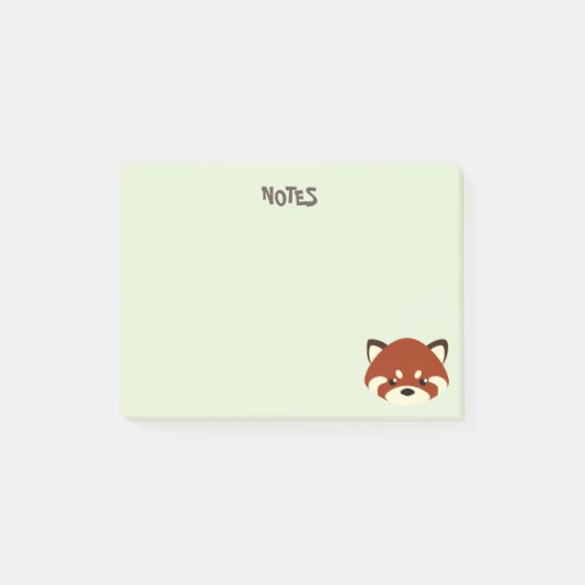 Niedlicher roter Panda Post-it Klebezettel (Vorderseite)