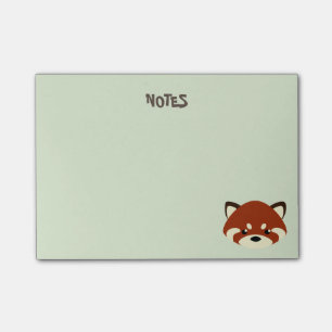 Niedlicher roter Panda Post-it Klebezettel