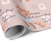 Niedlicher Roter Panda Postbrief Valentinstag Geschenkpapier (Rolleneckpunkt)