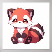 niedlicher roter Panda Poster (Vorne)