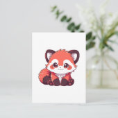 niedlicher roter Panda Postkarte (Stehend Vorderseite)