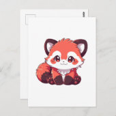 niedlicher roter Panda Postkarte (Vorne/Hinten)