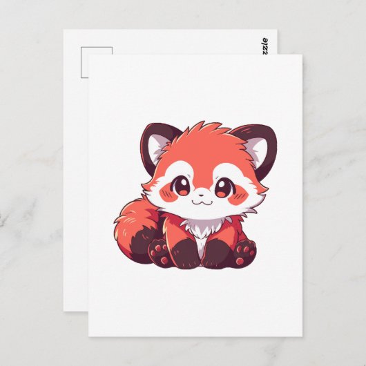niedlicher roter Panda Postkarte (Vorne/Hinten)