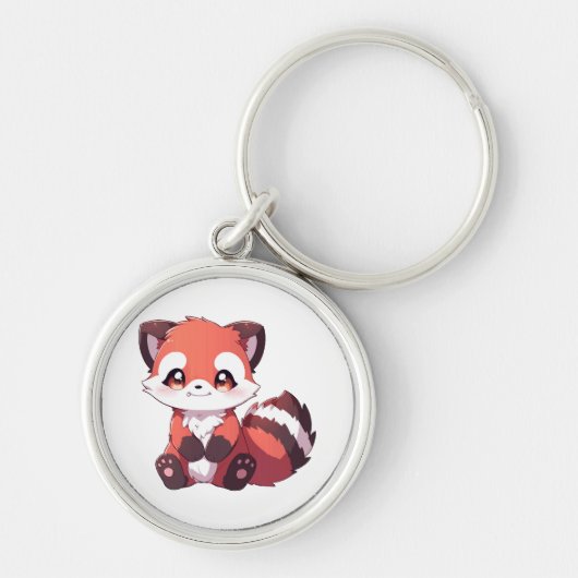 niedlicher roter Panda Schlüsselanhänger (Vorne)