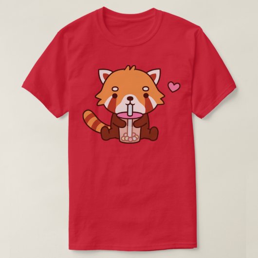Niedlicher Roter Panda Trinkblasen Tee (Design vorne)