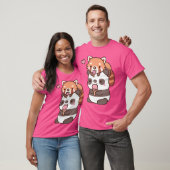 Niedlicher roter Panda und Panda, die Eiscreme für T-Shirt (Unisex)