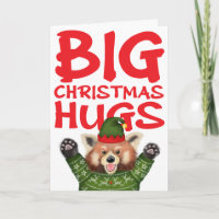 Niedlicher roter Panda Weihnachtskarten