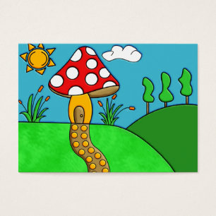 niedlicher roter Pilz
