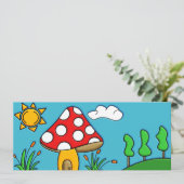 niedlicher roter Pilz Einladung (Stehend Vorderseite)
