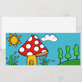 niedlicher roter Pilz Einladung (Vorne/Hinten)