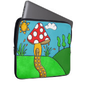 niedlicher roter Pilz Laptopschutzhülle (Vorne Rechts)