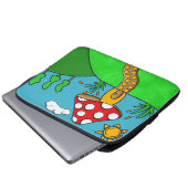 niedlicher roter Pilz Laptopschutzhülle (Vorne Knopf)