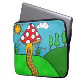 niedlicher roter Pilz Laptopschutzhülle (Vorderseite Links)