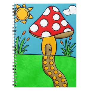 niedlicher roter Pilz Notizblock