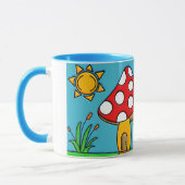niedlicher roter Pilz Tasse (Links)