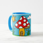 niedlicher roter Pilz Tasse (Vorderseite Links)
