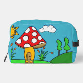 niedlicher roter Pilz Waschbeutel (Rückseite)