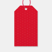 Niedlicher roter Polka dots benutzerdefinierte Skr Geschenkanhänger (Rückseite)