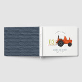 Niedlicher roter Rosttracker Kinder jeden Geburtst Gästebuch (Voll)