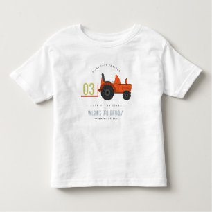 Niedlicher roter Rosttracker Kinder jeden Geburtst Kleinkind T-shirt