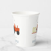 Niedlicher roter Rosttracker Kinder jeden Geburtst Pappbecher (Rechts)