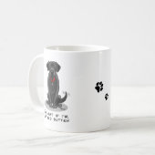 Niedlicher Roter Schwarzer Labrador Retriever Hund Kaffeetasse (Vorderseite Links)