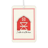 Niedlicher Roter Stall Zeichnend | Ich bin eher im Autolufterfrischer (Vorderseite)